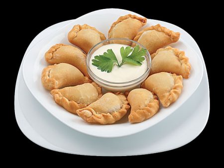 Fried dumplings with potatoes or curd