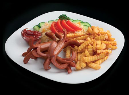 Fried sausages
